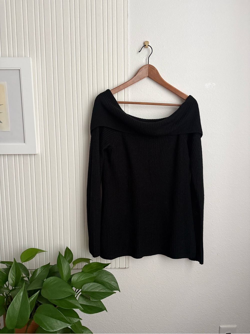 Sanctuary Black Off The Shoulder Sweater
